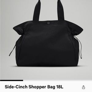 Lulu side cinch bag. Black. Like new.